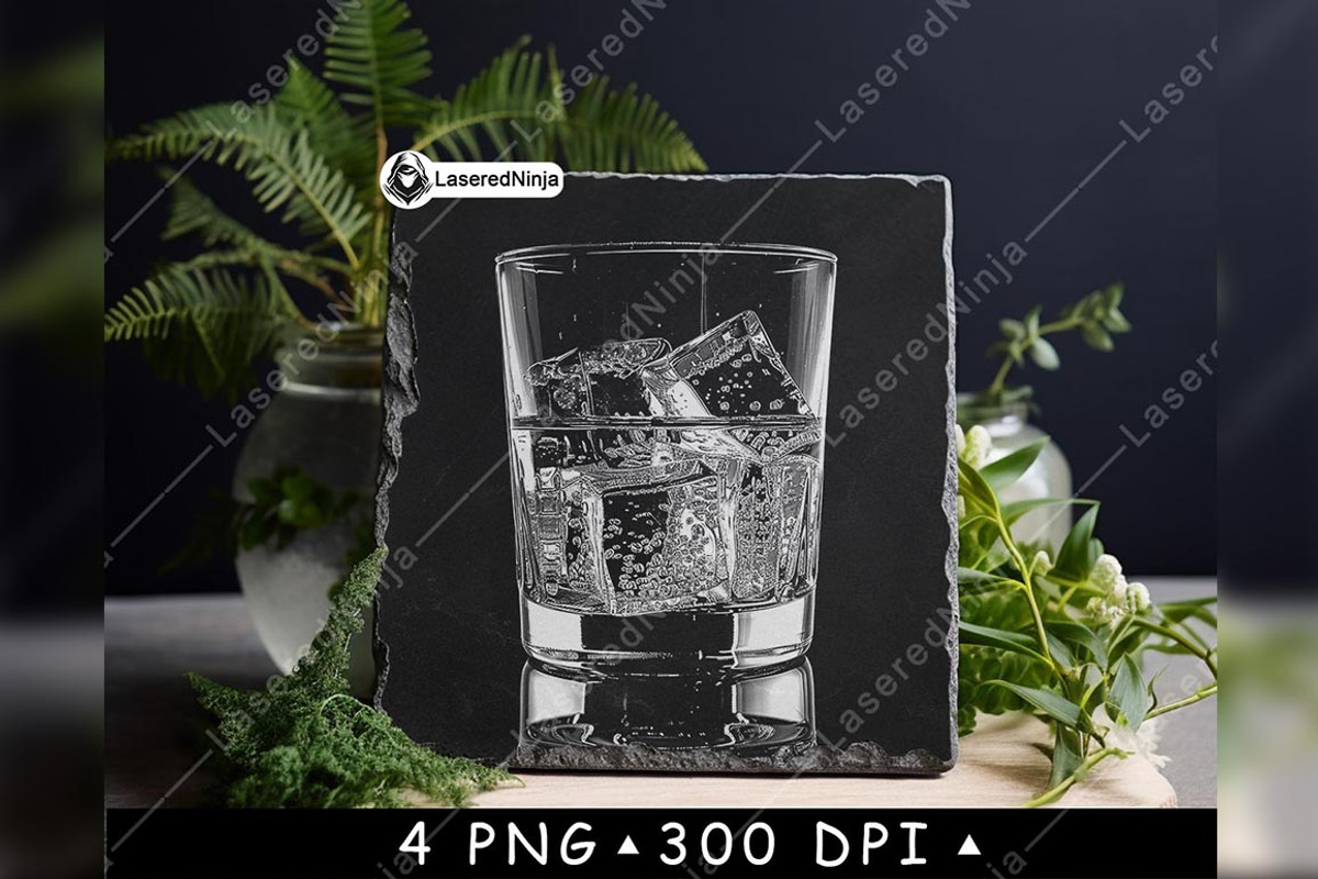 Whiskey Glass Ice Cubes Beverage, a Background Graphic by LaseredNinja (Photo 5 of 7)