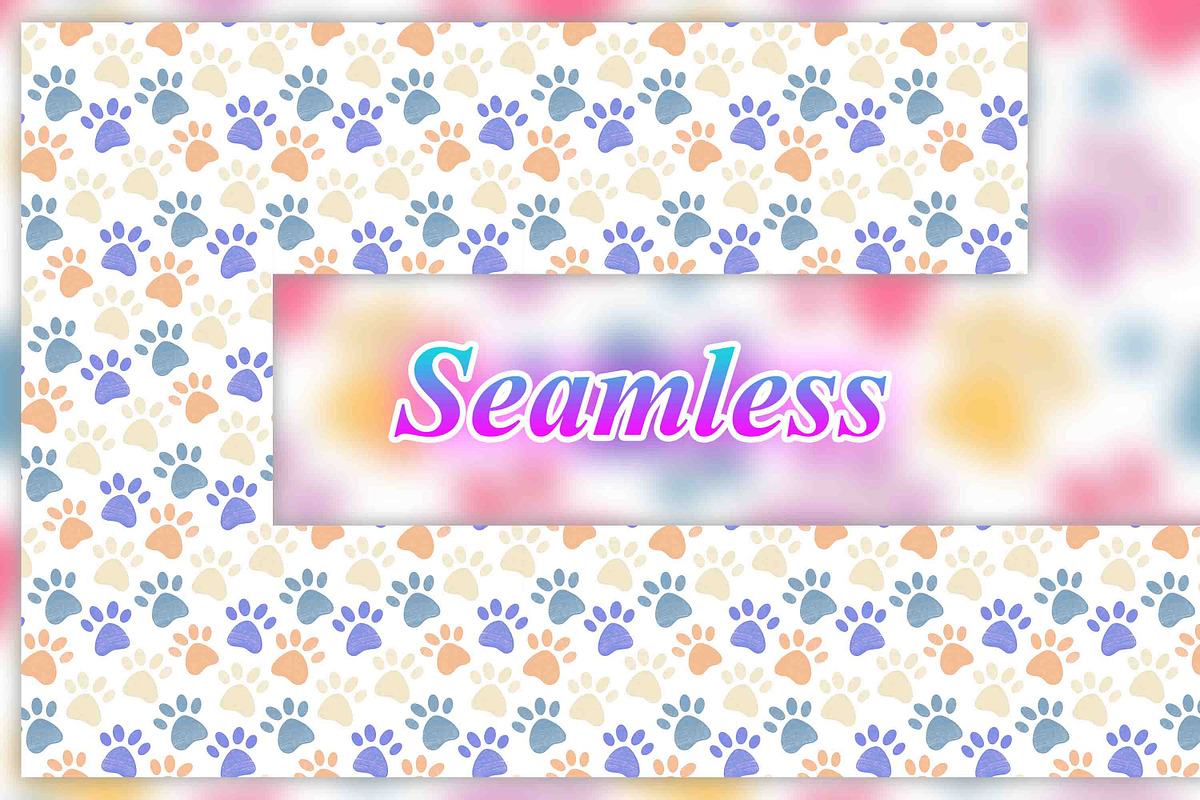 Dog paw seamless pattern, a Pattern Graphic by Digital Studio (Photo 5 of 6)