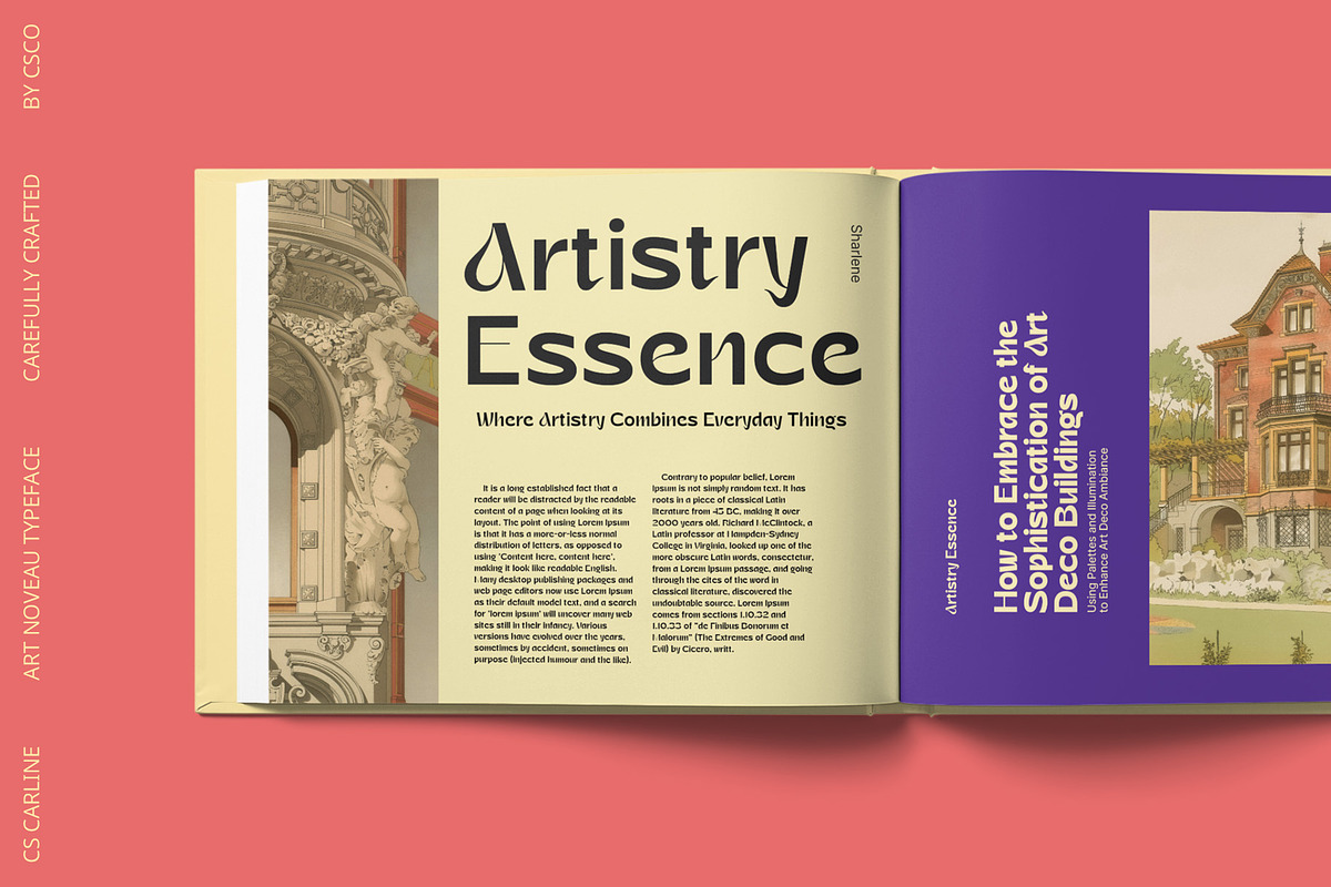 CS Carline – Art Nouveau Font, a Sans Serif Font by Craft Supply Co. (Photo 5 of 8)