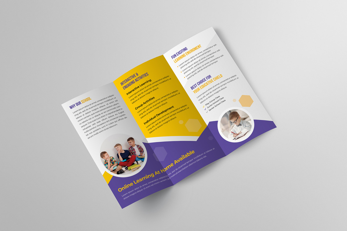 School Education Trifold Brochure, a Brochure Template by DesignOriel (Photo 3 of 3)
