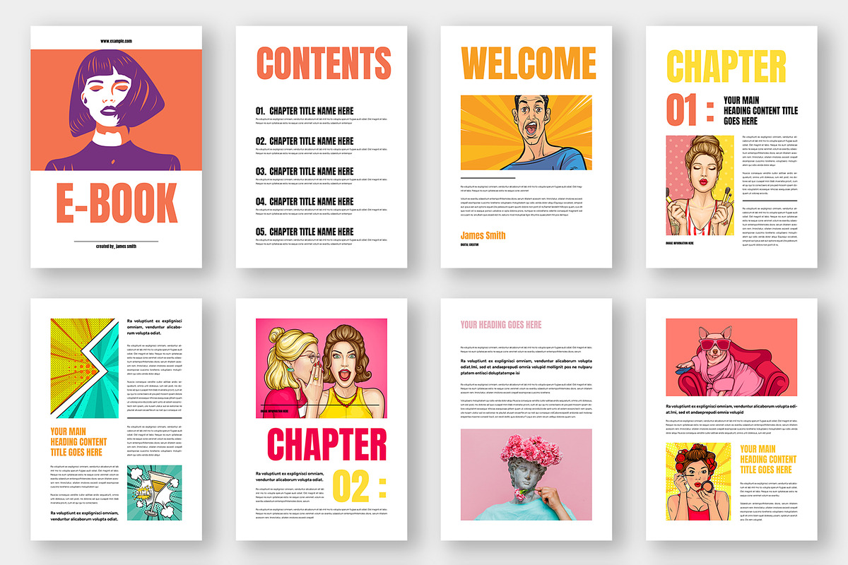 Minimal E-Book Layout, an UI Kit Template by ContestDesign (Photo 2 of 3)