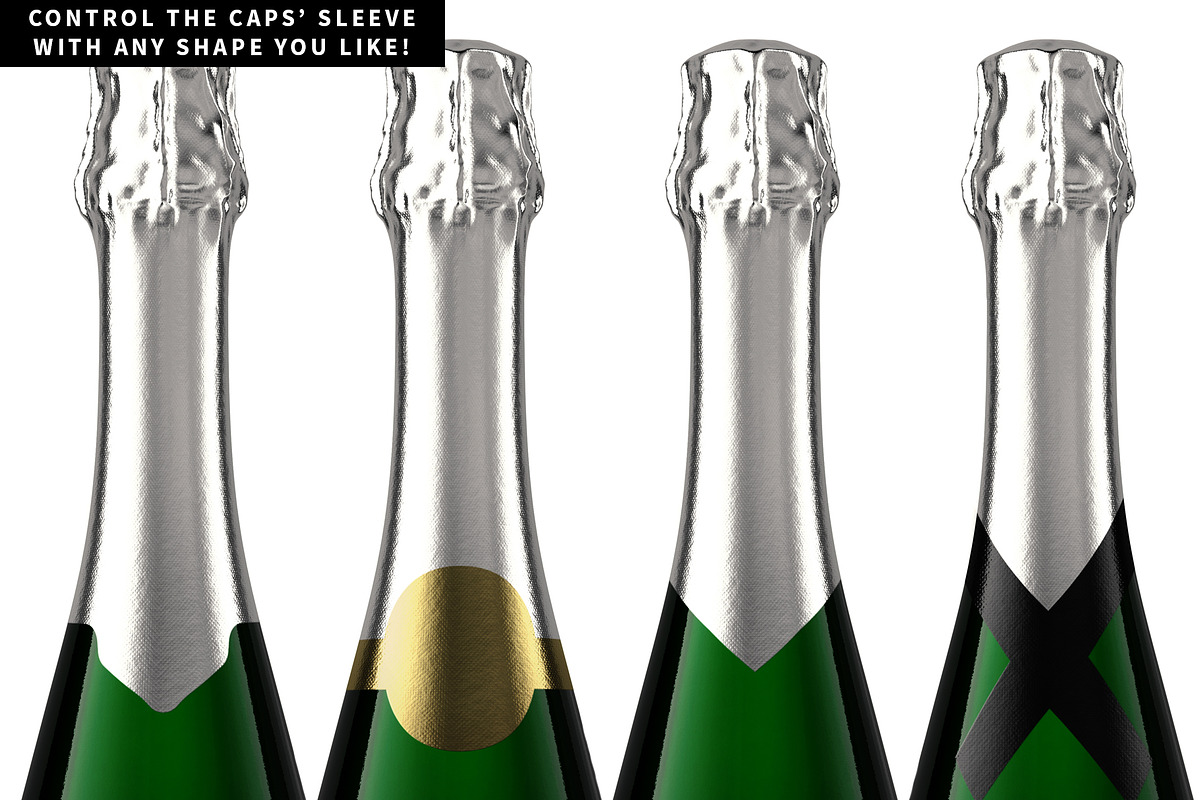 Champagne Bottle Mockup V2, an Advertising Mockup by HexenDesigns (Photo 10 of 12)