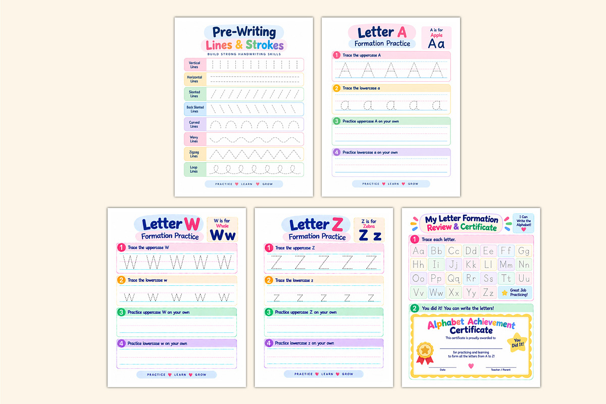 Letter Formation Practice, a Stationery Template by Shumaya (Photo 4 of 5)