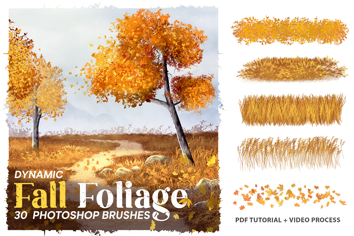 Autumn Fall Foliage Brushes, a Brush Add-On by Mohamed Saber (Photo 1 of 6)