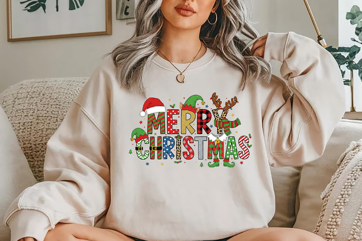 Merry Christmas Sublimation Png, a Seasonal Illustration by YA Design (Photo 4 of 4)