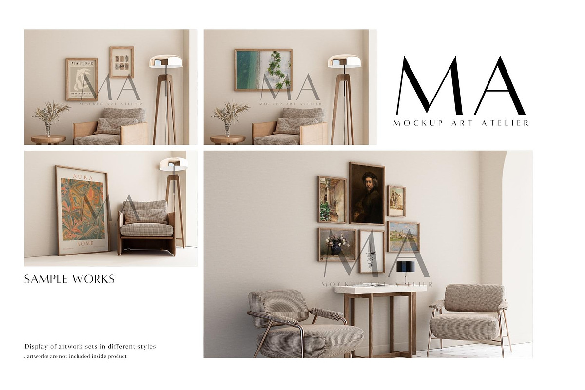 24 Vintage Frame Mockup Bundle, a Household Mockup by Mockup Art Atelier (Photo 7 of 28)