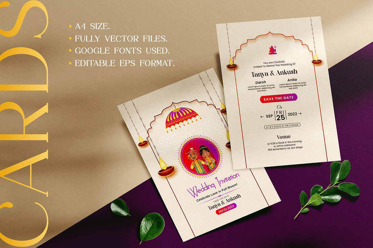 Wedding Invitation Cards Design, an Invitation Template by Creative Hatti (Photo 3 of 6)