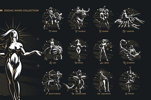 Collection Of Signs Of The Zodiac