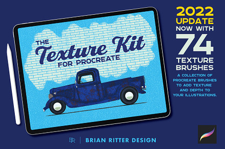 Texture Kit for Procreate, a Brush Add-On by Brian Ritter Design