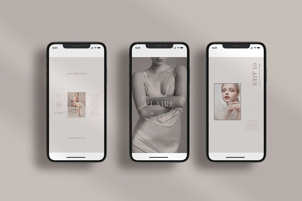 CLAIRE Elegant Templates IG Canva, a Social Media Template by Studio Suvelle (Photo 3 of 7)