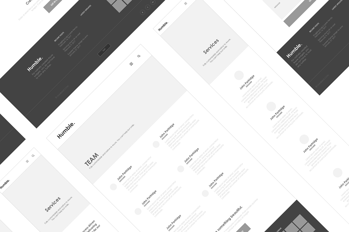 Axure Responsive Corporate template2, a Wireframe Template by Humble UX (Photo 5 of 5)