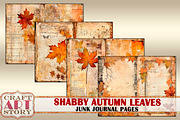 Shabby autumn leaves junk journal, a Seasonal Illustration by CraftArtStory (Thumbnail 3 of 3)