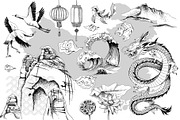 Asian art collection, an Object Graphic by handsketched (Thumbnail 4 of 9)