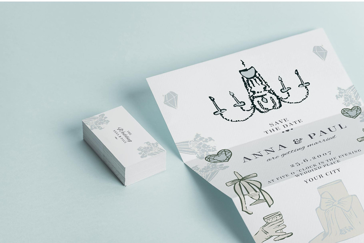 Whimsical wedding party Clipart, an Object Graphic by MayBay Studio (Photo 5 of 7)