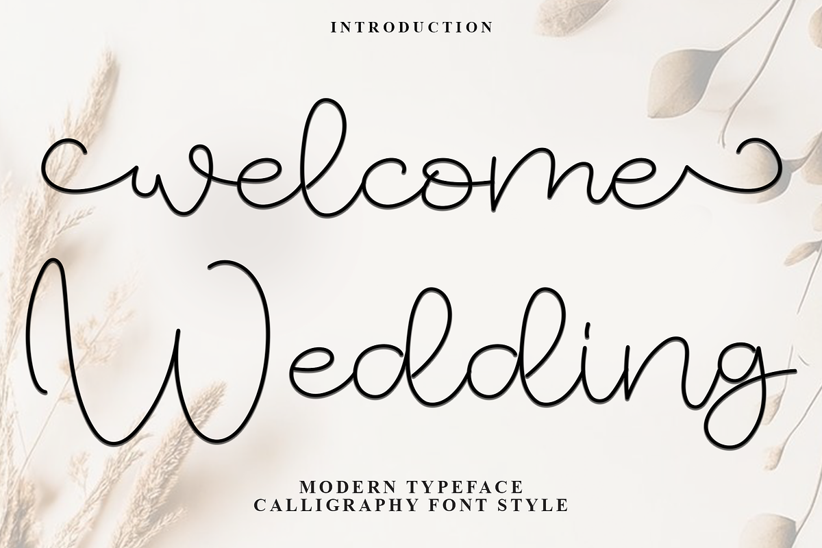 Welcome Wedding, a Handwritten Font by InermediaSTUDIO (Photo 1 of 8)