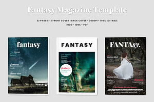 Fantasy Magazine Template, a Magazine Template by Amit Debnath