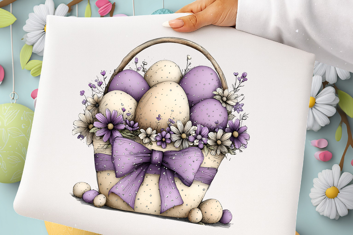 Watercolor Purple Easter Clipart Bun, an Illustration by GatewayDesign (Photo 4 of 5)