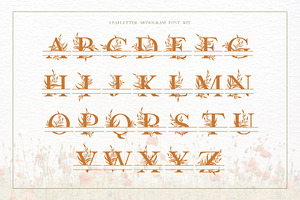 Leafletter Monogram Font Kit