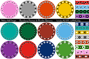 Bandana Border Patterns & Frames, a Background Graphic by Melissa Held Designs (Thumbnail 1 of 5)