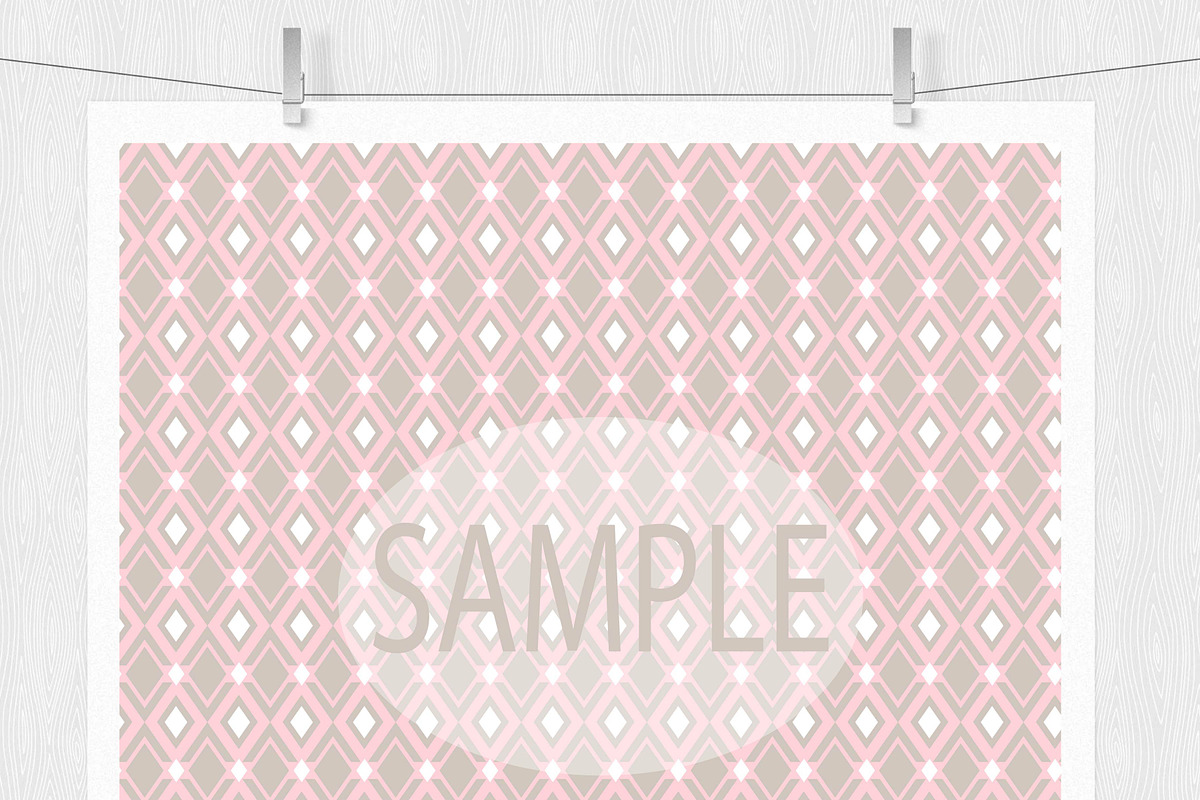 Geometric Digital Paper Patterns, a Pattern Graphic by Leska's Digitals (Photo 3 of 6)