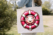 Whimsical Summer Lifebuoy Clipart, an Illustration by Canvas Craft (Thumbnail 7 of 7)