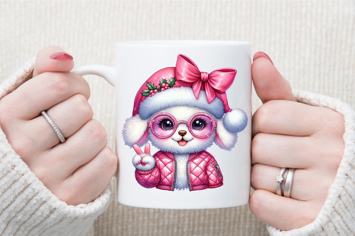 Watercolor Christmas Dog PNG, an Illustration by Sublimation Artist (Photo 4 of 9)
