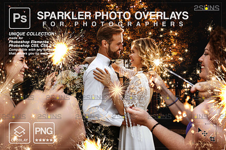 Wedding sparkler photo overlays, an Object Graphic by 2SUNS