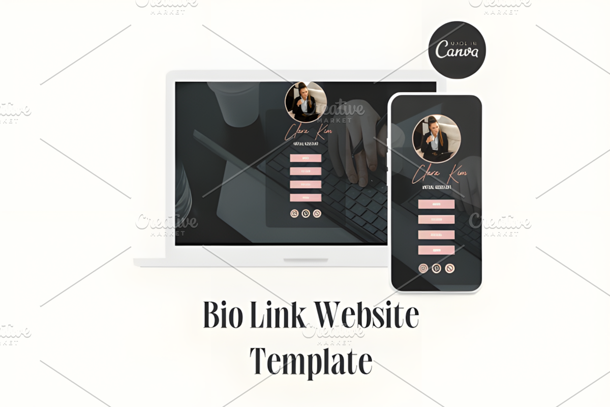 Canva Link in Bio Template, a Social Media Template by Ink Gallery (Photo 1 of 3)