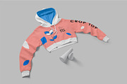 Crop Top Hoodie Mockups, a Hoody Mockup by megostudi0 (Thumbnail 4 of 6)