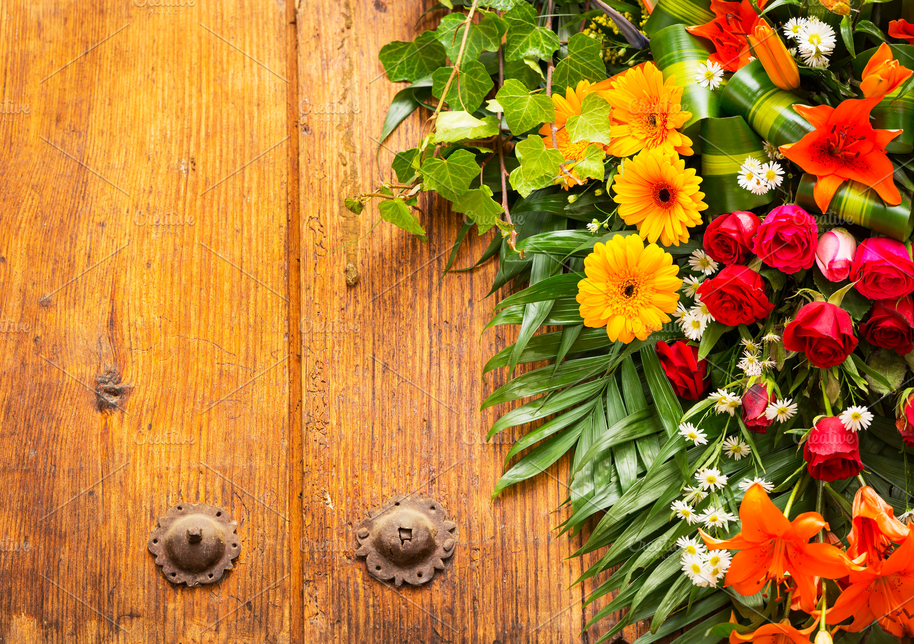 Floral Wreath With Copy Space, an Architecture Photo by THP Creative
