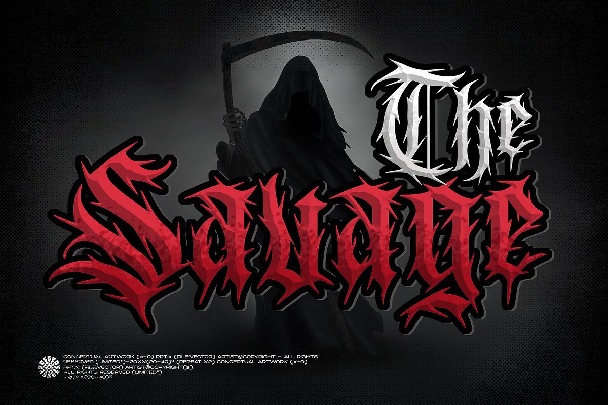 BONES Blackletters Gothic Display, a Blackletter Font by dansdesign (Photo 7 of 8)