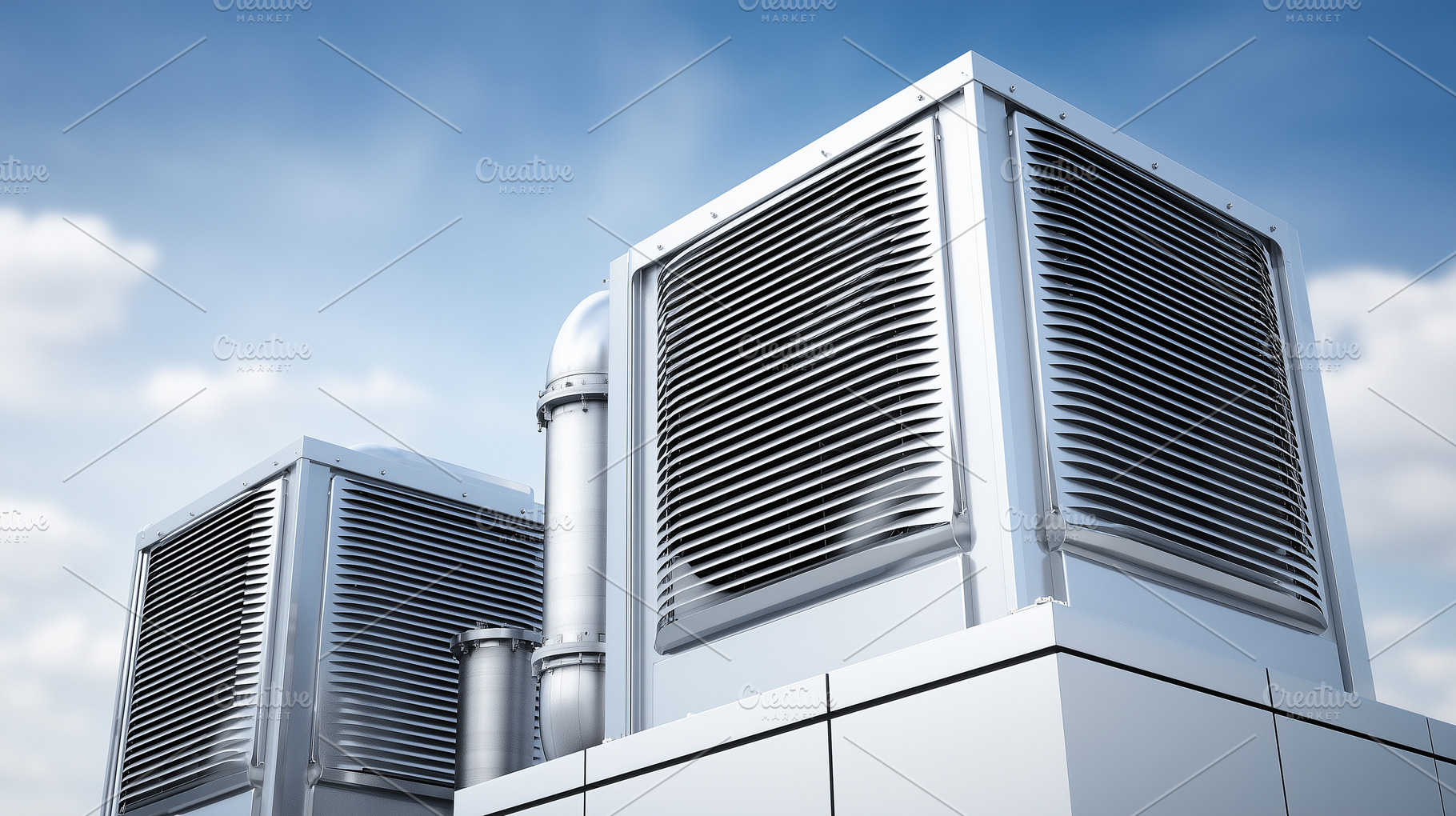 Modern industrial HVAC air condition, a Technology Photo by MistyDay
