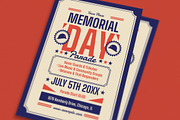 Retro Memorial Day Event Flyer, a Flyer Template by Guuver (Thumbnail 3 of 3)