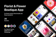 Florist & Flower Boutique App, an UI Kit Template by flr.24 (Thumbnail 1 of 2)