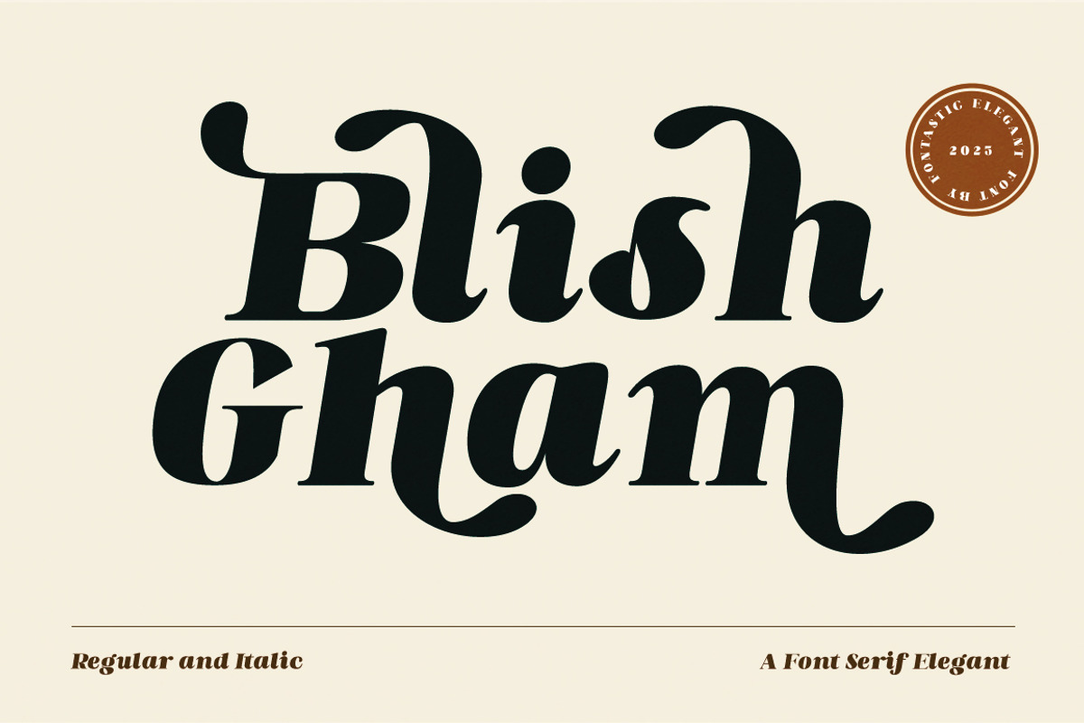 Blish Gham, a Font by Fontastic (Photo 1 of 13)