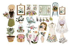 Botanical Spring Clipart