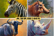 Painterly African Animal Portraits, an Animal Illustration by PrintHaven Designs (Thumbnail 9 of 11)