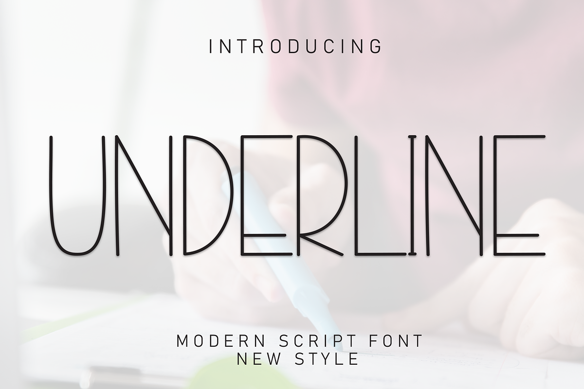 Underline | Script Font, a Script Font by Scratchones (Photo 1 of 8)
