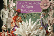 Quirky Spring Characters Clipart, a Person Illustration by Fusion Dream (Thumbnail 1 of 10)