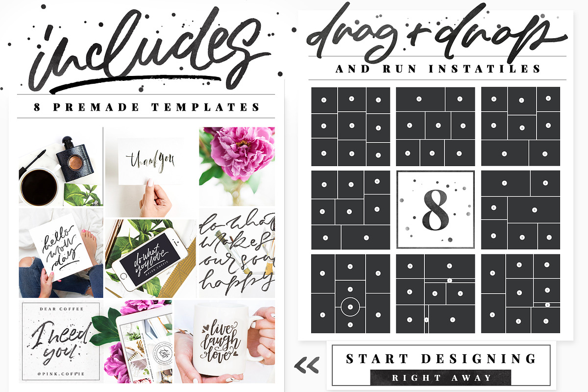 InstaTiles 2.0 for Photoshop + DEMO, a Social Media Template by Pink Coffie (Photo 4 of 5)