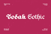 Todak Gothic - Blackletter Family, a Blackletter Font by Holyline Design (Thumbnail 1 of 15)