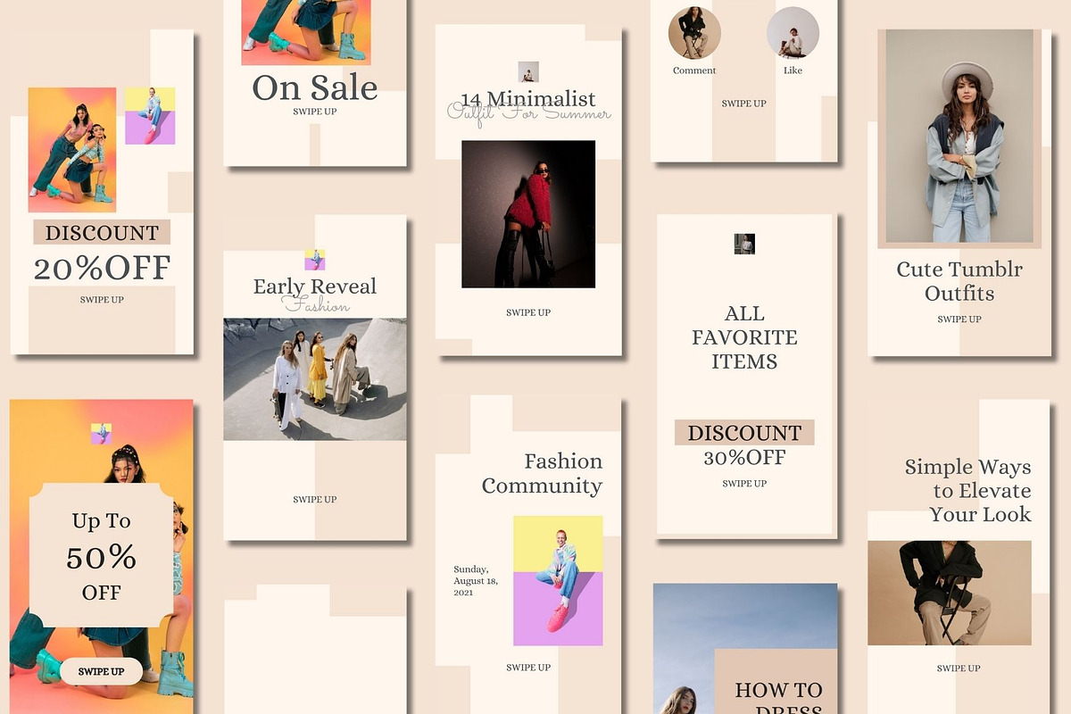 Adorable Social Media Story Template, a Social Media Template by BoontenStudio (Photo 2 of 8)