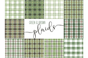 Watercolor Green & Brown Plaids, a Pattern Graphic by DailyMiracleDigitals,LLC (Thumbnail 1 of 8)