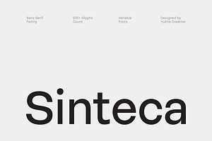 Sinteca Sans Serif, a Sans Serif Font by Yukita Creative