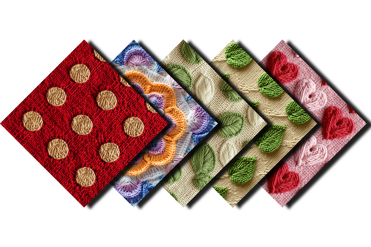 Crochet Patterns Clipart Bundle, an Illustration by Sublimation Artist (Photo 2 of 11)