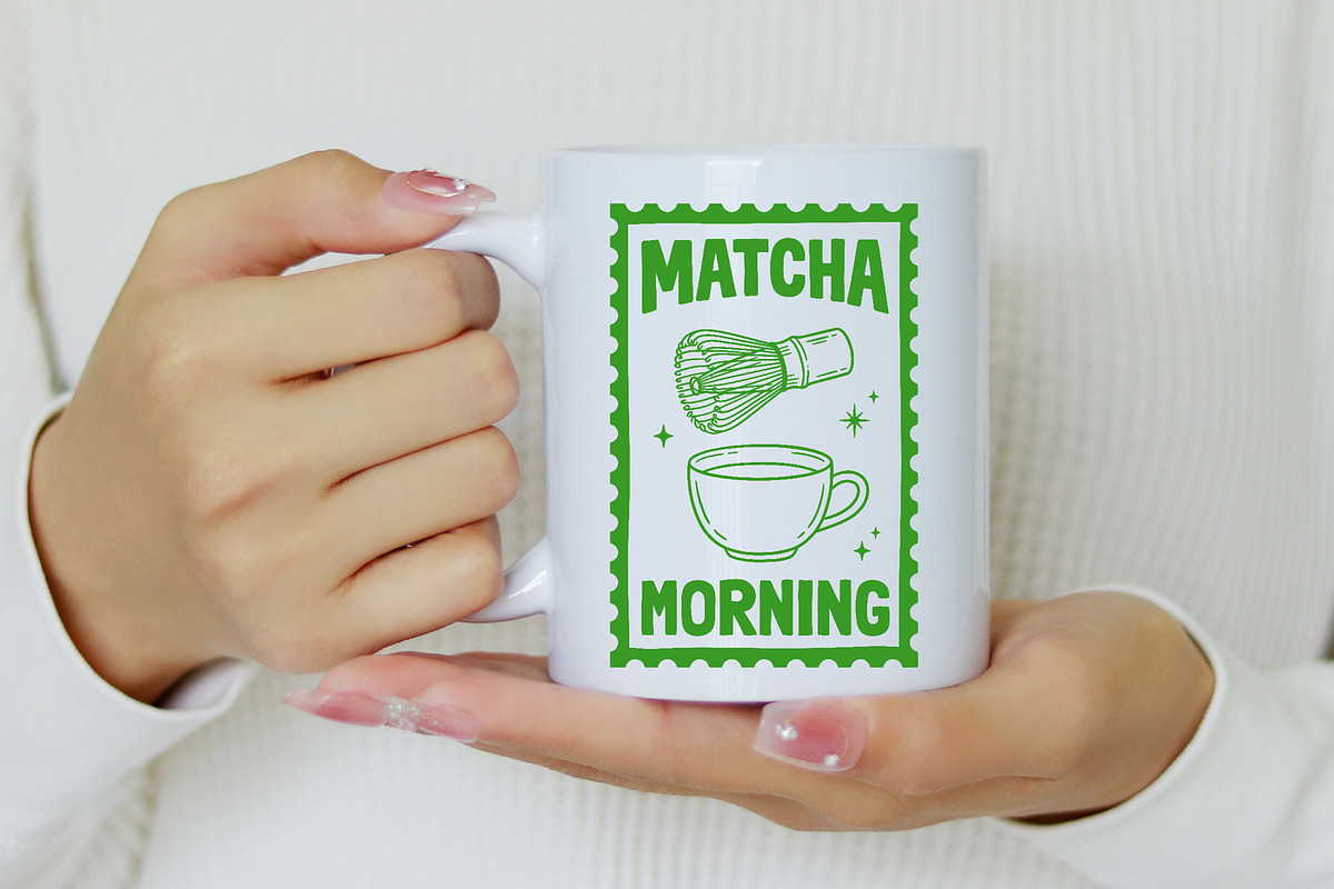 Retro Matcha Tea Cup PNG, a Seasonal Illustration by Canvas Craft (Photo 5 of 7)