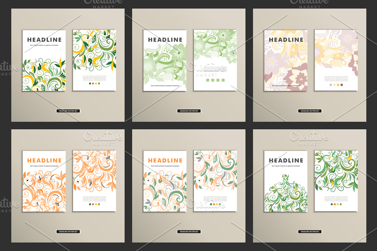 Book cover with flowers, a Brochure Template by Haisonok