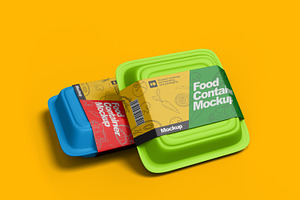 Food Containers Mockup