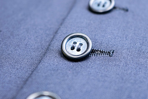 Lovely Buttons on Blue Man Suit