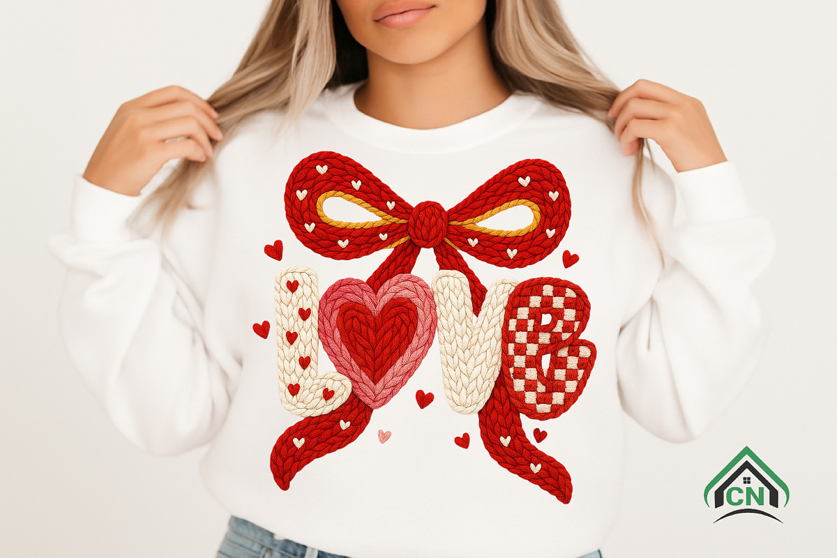 Yarn Crochet Coquette Valentine PNG, an Illustration by Craft Nest (Photo 3 of 6)